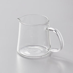 BOLI MINI 200ml clear glass fairness pitcher with ergonomic handle and measuring marks for precise tea serving
