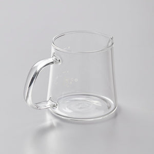 BOLI MINI 200ml glass fairness pitcher with thick borosilicate construction and ergonomic handle for tea serving
