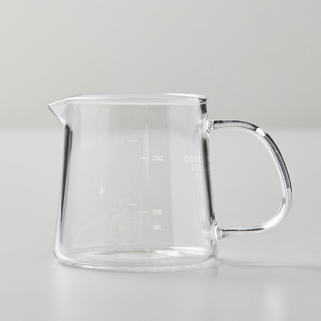 BOLI MINI 200ml glass fairness pitcher with measurement marks and ergonomic handle for gongfu tea service